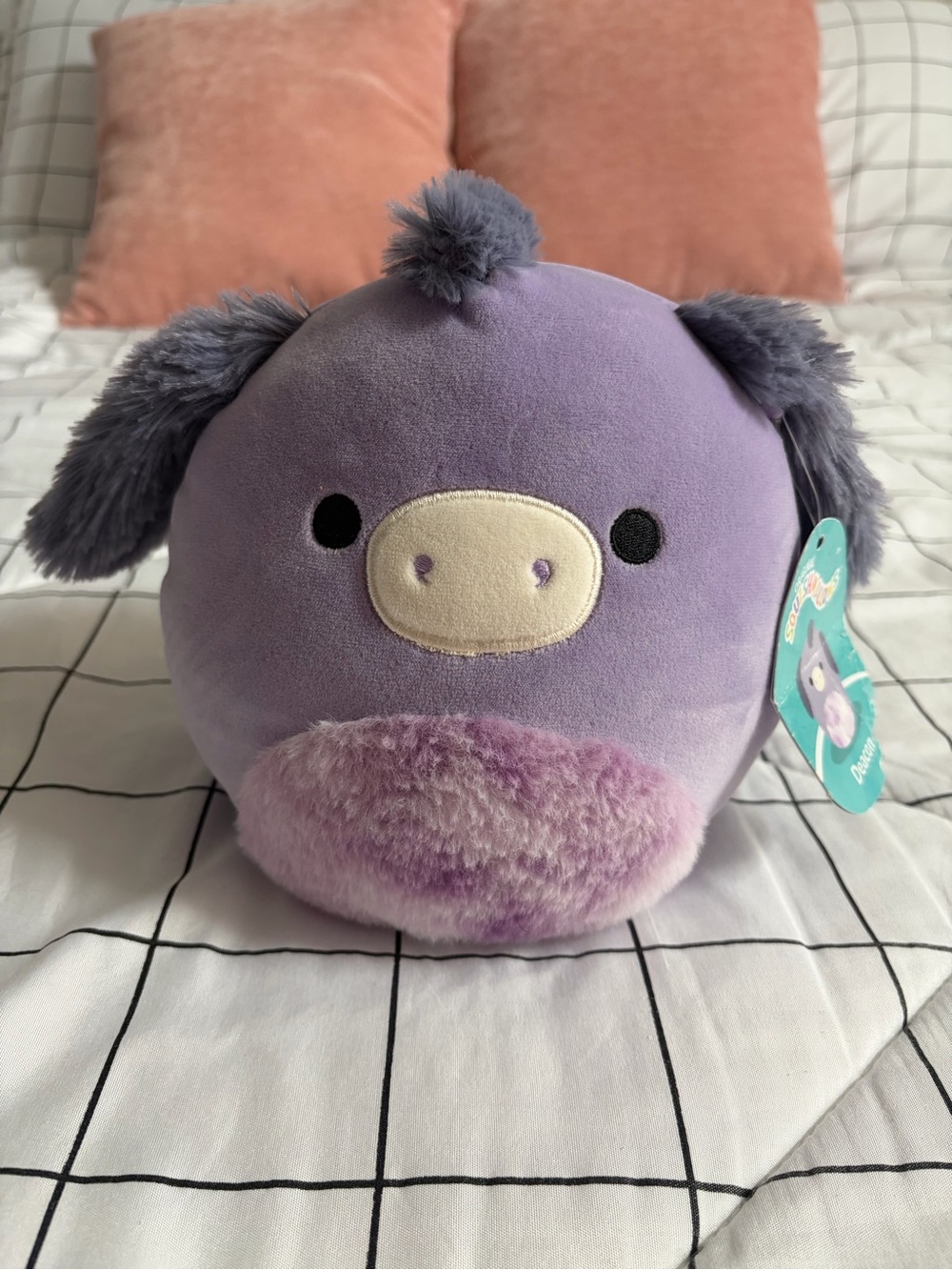 Deacon the purple donkey Squishmallow - only tag is slightly damaged